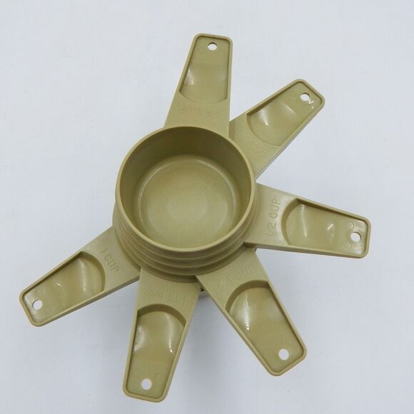 Tupperware Measuring Cups Complete Set of Six Olive Avocado Sage Green 761 - Picture 10 of 10